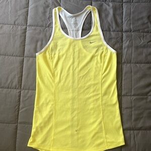 NEON GREEN NIKE DRY FIT RACER BACK TANK TOP XS